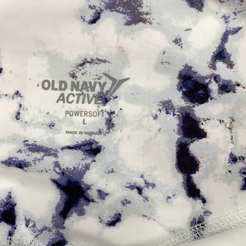 Old Navy high rise crop go-dry size L beautiful marble print - Picture 2 of 6